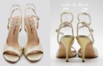 tango dance shoes gold and silver leather