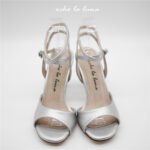 tango dance shoes gold and silver leather