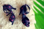 Cute limited fabric latin dance shoes