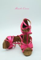 Silver black  pink salsa dance shoes