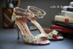 tango dance shoes with colorful leather