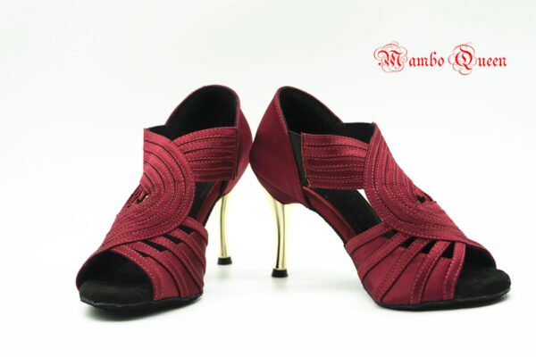 Latin dance shoes with a large vamp coverage