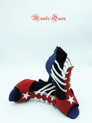 Latin dance shoes cuba  flag style