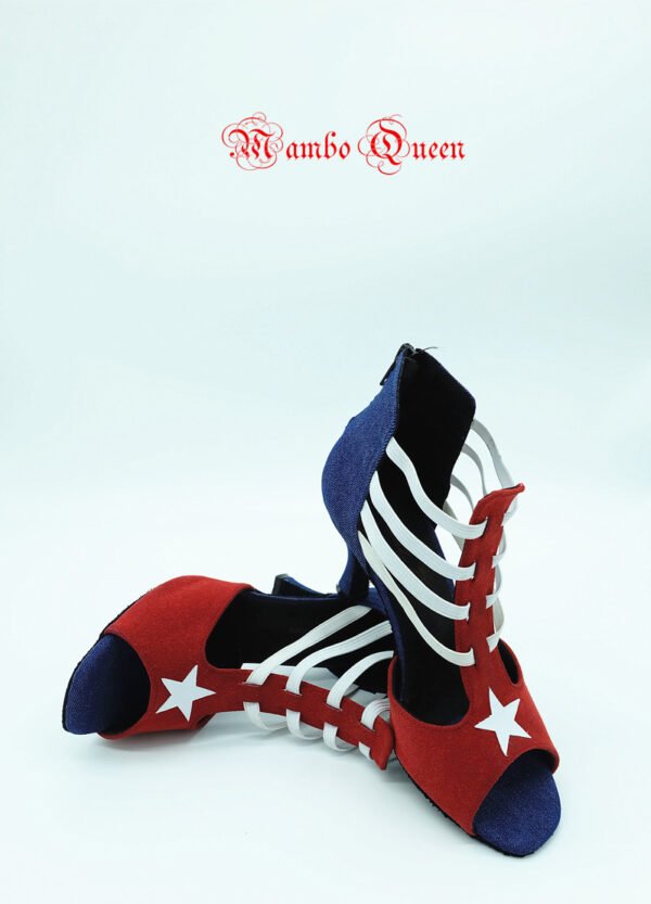 Latin dance shoes cuba  flag style