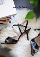 Black and skin color basic versatile tango shoe styles with long laces