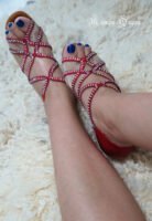 Extremely sparkling salsa dance shoes for party