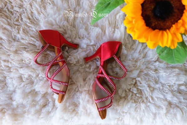 Extremely sparkling salsa dance shoes for party
