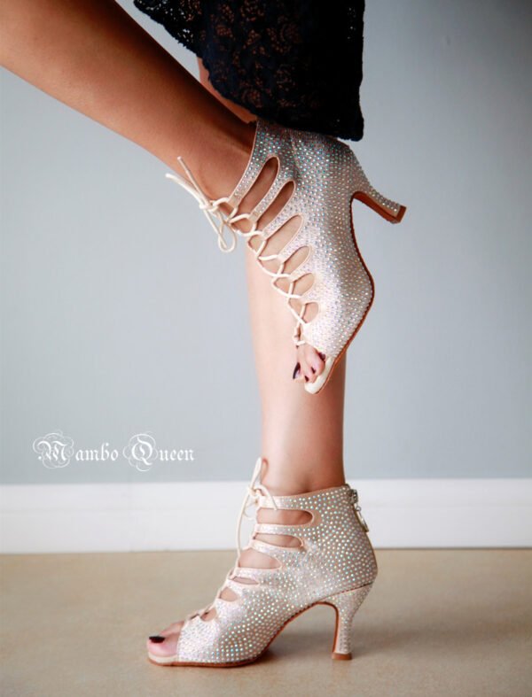 Women’s Salsa Dance Shoes with Sparkling Rhinestones