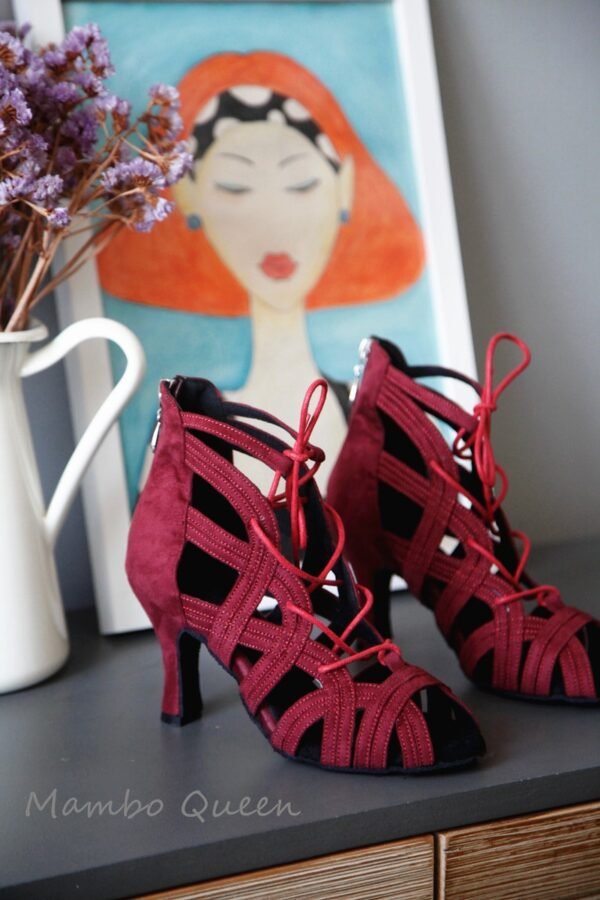 Latin dance shoes boots with adjustable straps better for unevenly sized feet