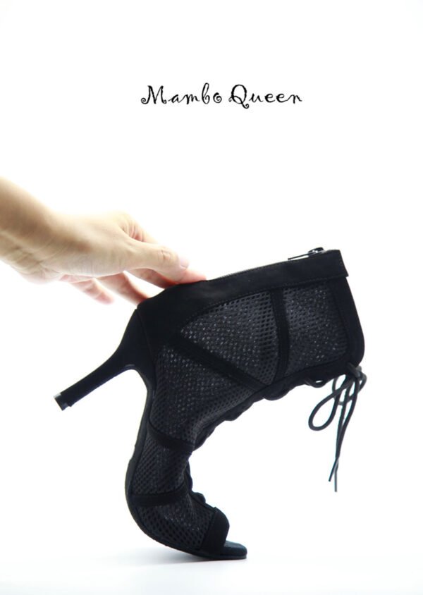 Extremely soft dance boots black dancing shoes woman