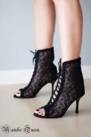 dance boots woman latin dance shoes black lace salsa boots