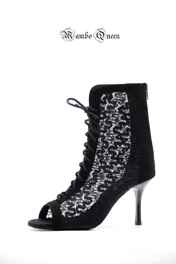 dance boots woman latin dance shoes black lace salsa boots
